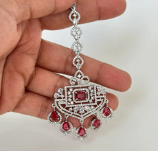 Cz diamond Maang tikka/ Kundan Tikka/ Indian Jewelry/ Indian Wedding Jewelry/ Pakistani Jewelry/ Jhoomer/ Matha patti/ forehead jewelry