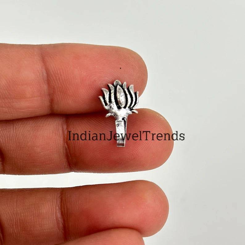 Oxidized Nose Pin/Nath/Nathani/Boho Jewelry/Nose Clip/Ear Cuff/NON piercing nose ring/Bollywood Jewelry/Alia bhatt nose pin