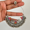Oxidized big hoop Peacock Earrings/Oxidized Earrings/Antique Silver/Silver Look Alike/Lightweight/Tribal/Afghani/Indian Jewelry/Boho Jewelry