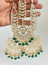 Restocked Gold Kundan Tikka w/Earring Set/ Indian Bridal Maang Tikka /Teeka Tika Headpiece Pearl Jewelry Women Bollywood Bridesmaid Gifts