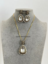 Victorian Sabyasachi inspired uncut polki Kundan Pendant Necklace, Indian Jewelry, Bollywood Jewelry Sabyasachi Necklace Statement Jewelry
