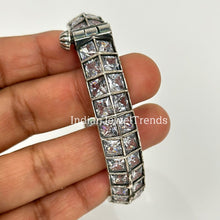 Oxidized Silver openable single Kada/Bracelet (1Pc)/German Silver/Boho/Tribal/Indian Jewelry/Pakistani/Oxidized Bangles/One size fit 2.4/2.6