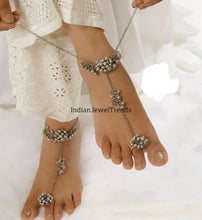 Oxidized adjustable Anklet Pair/Payal/Jhanjran/Panjab/Pajeb/Indian Traditional Anklets/Indian Jewelry/Pakistani Jewelry/Boho Jewelry