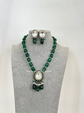 Green Victorian uncut Polki Kundan Necklace/Indian Long Necklace/Statement Necklace/Long Mala/Semi Precious Necklace/Rani Haar/Pakistani