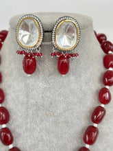 Ruby Victorian uncut Polki Kundan Necklace/Indian Long Necklace/Statement Necklace/Long Mala/Semi Precious Necklace/Rani Haar/Pakistani