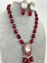 Ruby Victorian uncut Polki Kundan Necklace/Indian Long Necklace/Statement Necklace/Long Mala/Semi Precious Necklace/Rani Haar/Pakistani