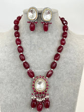 Ruby Victorian uncut Polki Kundan Necklace/Indian Long Necklace/Statement Necklace/Long Mala/Semi Precious Necklace/Rani Haar/Pakistani