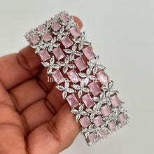 Silver Finish Pink American Diamond CZ Bangles/Indian Party Wear Bracelet Bangles/CZ stone bangles/Indian wedding/bridal jewelry/bangles 4pc