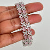 Silver Finish Pink American Diamond CZ Bangles/Indian Party Wear Bracelet Bangles/CZ stone bangles/Indian wedding/bridal jewelry/bangles 4pc