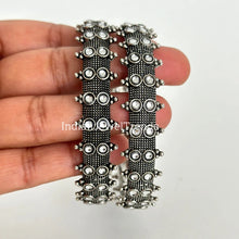 Oxidized Silver Bangles(2 Pc)/German Silver/Black Metal/Boho/Tribal/Indian Jewelry/Pakistani Jewelry/Oxidized Bangles