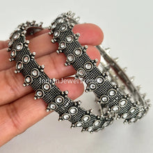 Oxidized Silver Bangles(2 Pc)/German Silver/Black Metal/Boho/Tribal/Indian Jewelry/Pakistani Jewelry/Oxidized Bangles