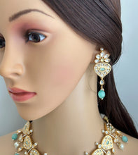 Mint Tyaani Kundan Bridal Necklace,Gold kundan Necklace,Wedding necklace, Bridal Jewelry,Pakistani Jewelry, Punjabi Jewelry,Fine Kundan