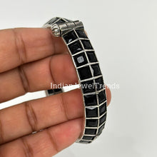 Oxidized Silver openable single Kada/Bracelet (1Pc)/German Silver/Boho/Tribal/Indian Jewelry/Pakistani/Oxidized Bangles/One size fit 2.4/2.6