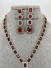 Ruby Victorian CZ stone diamond Necklace, Sabyasachi Necklace, Statement Necklace, Semi Precious Necklace, Designer necklace