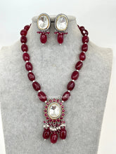 Ruby Victorian uncut Polki Kundan Necklace/Indian Long Necklace/Statement Necklace/Long Mala/Semi Precious Necklace/Rani Haar/Pakistani