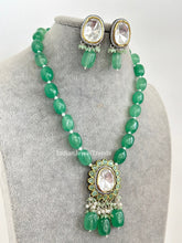 Mint Victorian uncut Polki Kundan Necklace/Indian Long Necklace/Statement Necklace/Long Mala/Semi Precious Necklace/Rani Haar/Pakistani