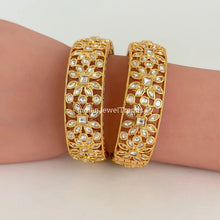 Tyaani inspired premium kundan gold plated openable bangle pair/Statement Kada/Kundan Bangles/Bridal Bangle/Indian Wedding/Pakistani/Punjabi