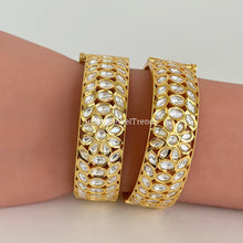Tyaani inspired premium kundan gold plated openable bangle pair/Statement Kada/Kundan Bangles/Bridal Bangle/Indian Wedding/Pakistani/Punjabi