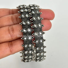 Oxidized Silver Bangles(2 Pc)/German Silver/Black Metal/Boho/Tribal/Indian Jewelry/Pakistani Jewelry/Oxidized Bangles
