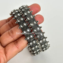 Oxidized Silver Bangles(2 Pc)/German Silver/Black Metal/Boho/Tribal/Indian Jewelry/Pakistani Jewelry/Oxidized Bangles