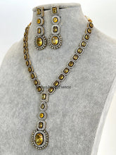 Yellow Victorian uncut polki CZ stone diamond Necklace, Sabyasachi Necklace, Statement Necklace, Semi Precious Designer necklace