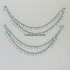 Silver Pearl Ear Chain pair/Sahare/Pearl kaan chain/Earring support chain/Indian Jewelry/Pakistani Jewelry/Bahubali Eaarrings/sahara 2pcs