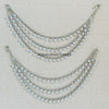 Silver Pearl Ear Chain pair/Sahare/Pearl kaan chain/Earring support chain/Indian Jewelry/Pakistani Jewelry/Bahubali Eaarrings/sahara 2pcs