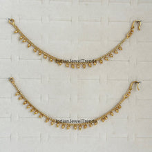 Ear Chain pair/Sahare/Pearl kaan chain/Earring support chain/Indian Jewelry/Pakistani Jewelry/Bahubali Eaarrings/Kaan sahara 2pcs