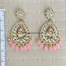 Bollywood Kundan Earrings/Indian Earrings/pearl Earring/Pakistani Earrings/Statement Earrings/Long chandelier/bridal earrings/Chaandbali