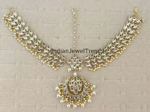 Kundan Head Band/Sheesh Phool /Indian Bridal Matha Patti/Sheesh patti/Matha phool/Kundan Indian Jewelry/Indian Bridal/Pakistani