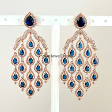 Restocked Rose Gold Diamond Earrings/Victorian earrings/Statement Earrings/CZ Earrings/ Indian Jewelry/ Sabyasachi Earrings/ Indian earrings