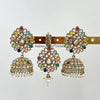 Restocked Polki Jhumka with tikka/stone Jhumka/Indian/Pakistani/Punjabi/Indian Earring/Statement earring/Bridal earring/Indian wedding