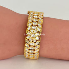 Tyaani inspired premium kundan gold plated openable bangle pair/Statement Kada/Kundan Bangles/Bridal Bangle/Indian Wedding/Pakistani/Punjabi