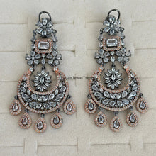 Restocked Rose Gold Diamond Chaandbali/ Indian CZ Earring/Pakistani Jewelry/American Diamond/bridal earrings/Cubic Zirconia/Bollywood