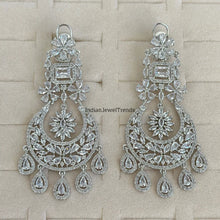 Restocked Rose Gold Diamond Chaandbali/ Indian CZ Earring/Pakistani Jewelry/American Diamond/bridal earrings/Cubic Zirconia/Bollywood