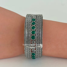 Oxidized Silver openable single Kada/Bracelet (1Pc)/German Silver/Boho/Tribal/Indian Jewelry/Pakistani/Oxidized Bangles/One size fit 2.4/2.6