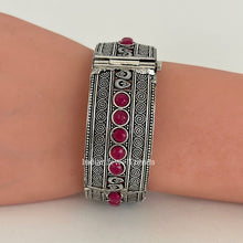 Oxidized Silver openable single Kada/Bracelet (1Pc)/German Silver/Boho/Tribal/Indian Jewelry/Pakistani/Oxidized Bangles/One size fit 2.4/2.6