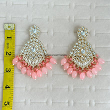 Kundan long earrings, chandelier earrings, Bollywood Trendy Earrings/kundan Earring/Indian Pakistani jewelry for wedding