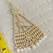 Kundan Pearl Passa, Jhoomer, Side tikka Indian Punjabi Pakistani wedding jewelry, jewelry, Hair accesories/Hair Jewelry/Head Jewelry
