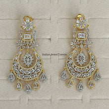 Restocked Rose Gold Diamond Chaandbali/ Indian CZ Earring/Pakistani Jewelry/American Diamond/bridal earrings/Cubic Zirconia/Bollywood