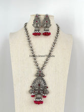 Handcrafted Thread Oxidized Long Necklace/Oxidized Indian Jewelry/Boho Jewelry Necklace/Afghan Set/Afghani jewelry/gypsy necklace