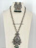 Handcrafted Thread Oxidized Long Necklace/Oxidized Indian Jewelry/Boho Jewelry Necklace/Afghan Set/Afghani jewelry/gypsy necklace