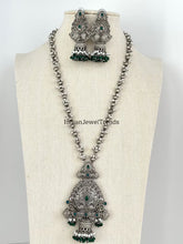 Handcrafted Thread Oxidized Long Necklace/Oxidized Indian Jewelry/Boho Jewelry Necklace/Afghan Set/Afghani jewelry/gypsy necklace