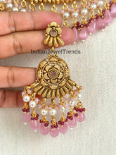 Pink Antique Gold Necklace/Punjabi gold jewelry/Wedding necklace/Bridal necklace/Indian Pakistani wedding Necklace