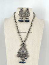 Handcrafted Thread Oxidized Long Necklace/Oxidized Indian Jewelry/Boho Jewelry Necklace/Afghan Set/Afghani jewelry/gypsy necklace