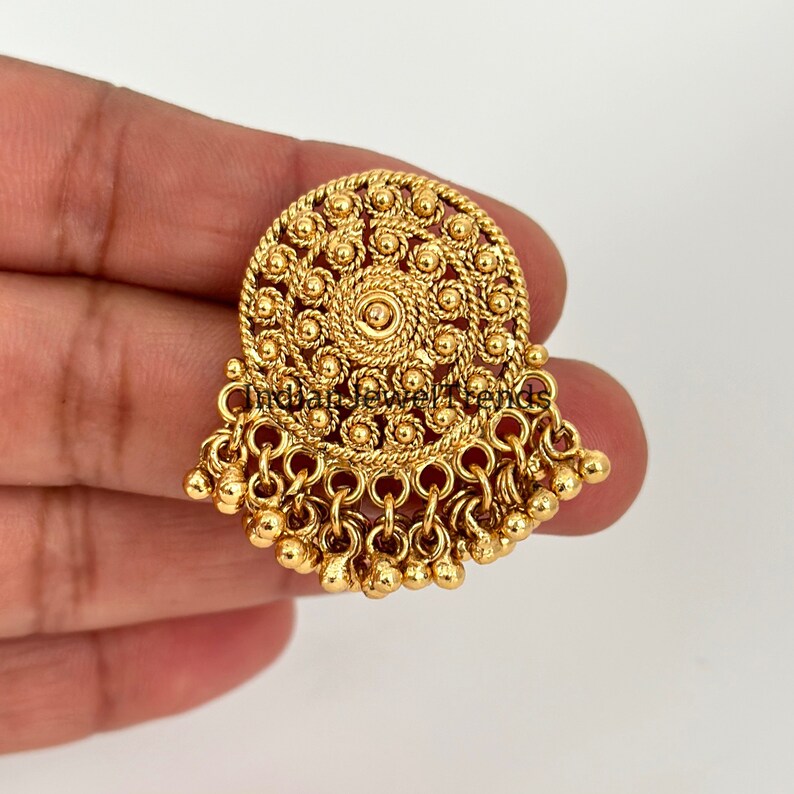 Antique Pearl Gold Studs Earrings /Indian Studs/Indian Earrings/Indian Jewelry/Pearl Stud/Bridal Jewelry/Indian wedding/South Indian Jewelry