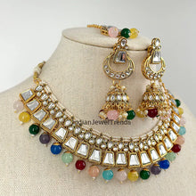 Multi Kundan Necklace Set/ Kundan Choker/ Bollywood Jewelry/ Indian jewelry/ Pakistani necklace/ punjabi necklace/bridal/indian wedding