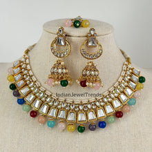 Multi Kundan Necklace Set/ Kundan Choker/ Bollywood Jewelry/ Indian jewelry/ Pakistani necklace/ punjabi necklace/bridal/indian wedding