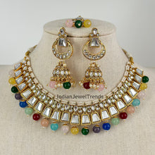 Multi Kundan Necklace Set/ Kundan Choker/ Bollywood Jewelry/ Indian jewelry/ Pakistani necklace/ punjabi necklace/bridal/indian wedding