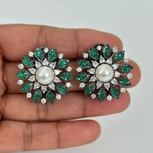 Victorian Finish AD stud earrings/Indian Jewelry/Pakistani Jewelry/Big studs/Bollywood Jewelry/CZ Studs/Sabyasachi Jewelry/gift for her